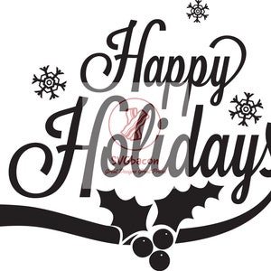 Boas festas SVG PNG preto design de Natal arquivos de corte de alta qualidade para silhueta DIY Cricut artes artesanato presentes canecas camisas