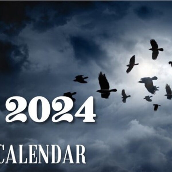 Raven 2024 Calendar Etsy