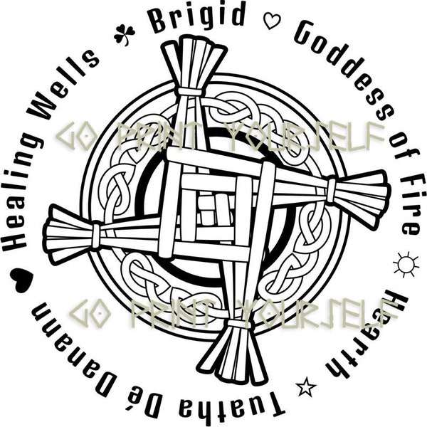 Goddess Brigid of Ireland - PNG Digital File to Download!