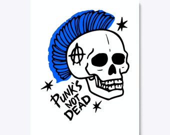 Punks not Dead Digital Download Design #SVG #PNG