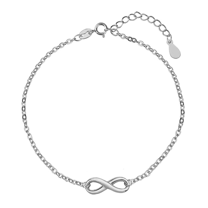 Details about   Solid Sterling Silver Infinity Anklet Everlasting Love Eternity Symbol