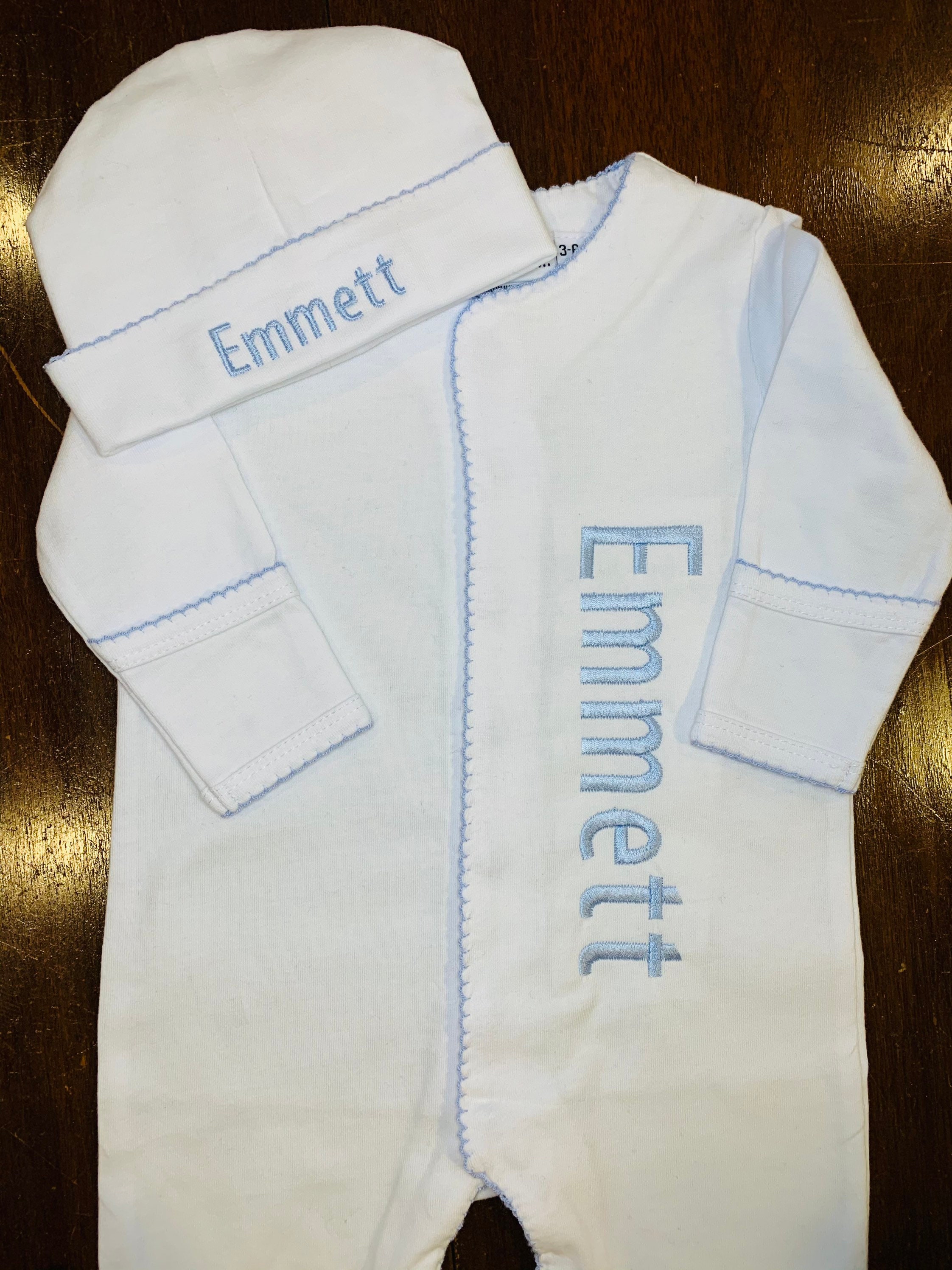 Newborn Set with Footie Baby Hat and Baby Bib Etsy