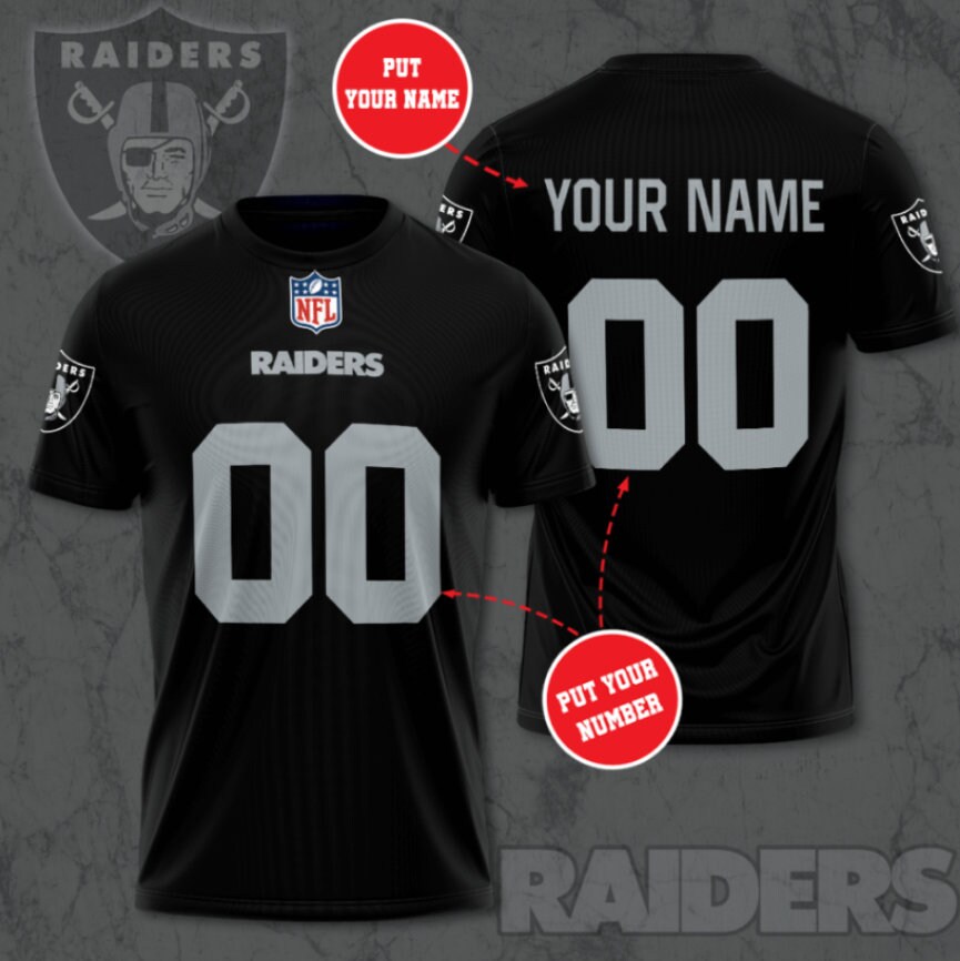 Las Vegas Raiders Custom Jersey NFL Personalized Shirt NFL Etsy