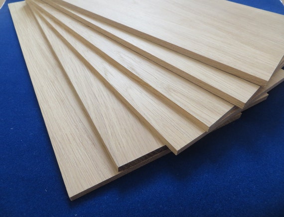 Solid Oak Wood Sheets 340mm X 150mm X 3mm, 4mm or 6mm 