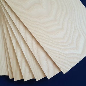 Solid Ash Wood sheets 340mm x 150mm x 3mm, 4mm or 6mm