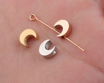 7*8MM Moon Charm Pendant for Jewelry Making