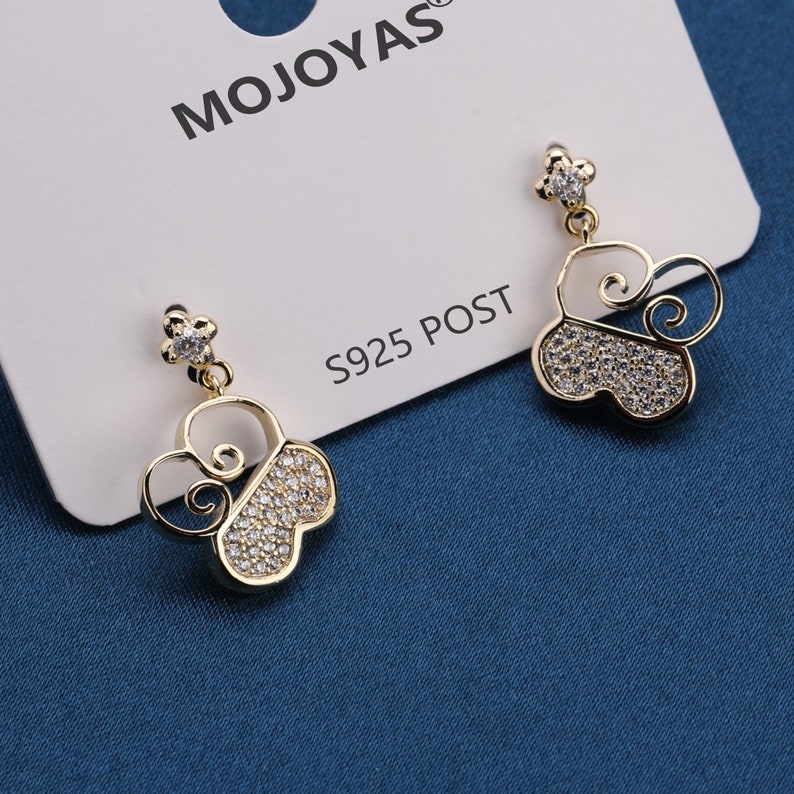 Cloud Pendant CZ Micro Pave Fashion Dangle Stud Earring Hoop Earrings with 925 Sterling Silver Post for Anniversary Birthday Gift