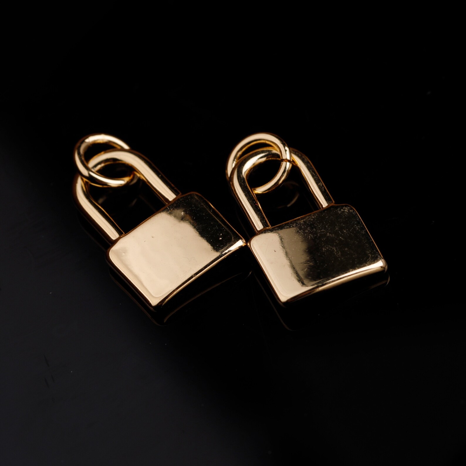 Dainty 18k Gold Filled Padlock Charm Tiny Lock Charms Small Etsy