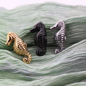 Stainless Steel DIY Sea Horse Spacer Beads Charms for Jewelry Bracelet Necklace Making 20*9*8MM