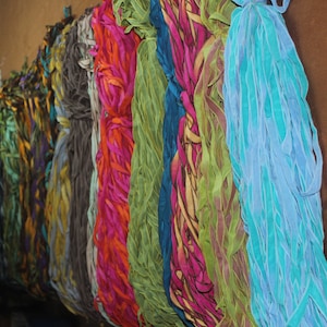 40 Colors 34 Inches Hand Dyed Silk Ribbons Bulk Ribbon Stringing Supplies Great for Bracelet Wraps and Necklaces