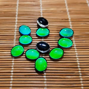 Oval Cabochon Beads Changing Color by Temperature Mood Charm Loose Beads Temperature Sensing Color Changing Cabochon Ornaments 8*10MM