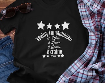 Vasiliy Lomachenko Boxing Shirt, Boxing T-Shirt, Boxing Gift, Boxing Gloves Tee, Vintage boxing design, Gift for Him, Shirts for Men