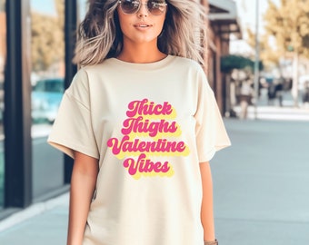 Dicke Oberschenkel Valentins Vibes T-Shirt | Gewichtheber Shirt | T-Shirt | Gym Kleidung | Geschenk für Sie | Hemden für Männer | Shirts für Frauen