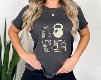 Liebe T-Shirt | Gewichtheben Shirt | Gym T-Shirt | Sportbekleidung | Geschenk für Sie | Hemden für Männer | Shirts für Frauen | Kniebeugen Shirt | Gym Love