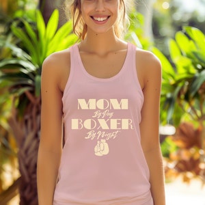 Mom By Day Boxer By Night Tank Top | Boxing Tank Top | Gift For Mom | Women Tank Top | Gym Tank Top | Boxing Shirt Women | Funny Shirt