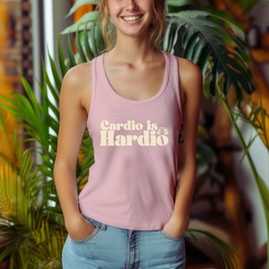 Cardio Is Hardio Shirt | Running Tank Top | Gift For Mom | Women Tank Top | Gym Tank Top | Gym Shirt Women | Funny Shirt | Gift For Her