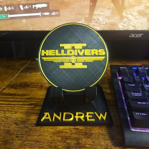 Personalized Custom Helldivers Phone Stands for Democracy and Super Earth!!