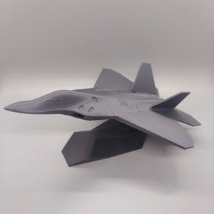 F-22 Raptor Likeness 10&quot; 3D Printed Desk Display Stand Model