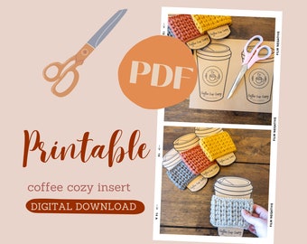 Druckbare Tasse Cosy Einsatz