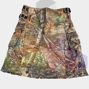 Real tree Camouflage Kilt - Best Camouflage Kilt For Hunting - Utility Kilts  - Utility Kilt For Sale -  Custom Made Kilt - Treven Store