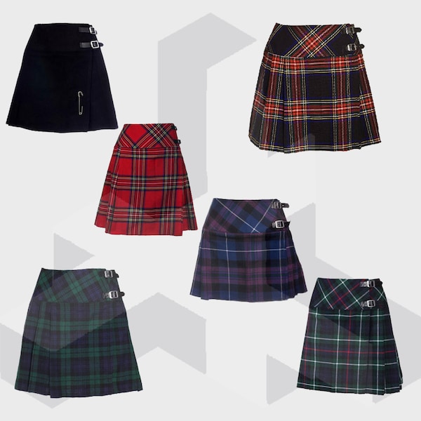 Choise Your Clan Tartan - Women Billi Tartan Kilt - Tartan Kilt For Ladies - Ladies Kilt For Sale - Treven Store