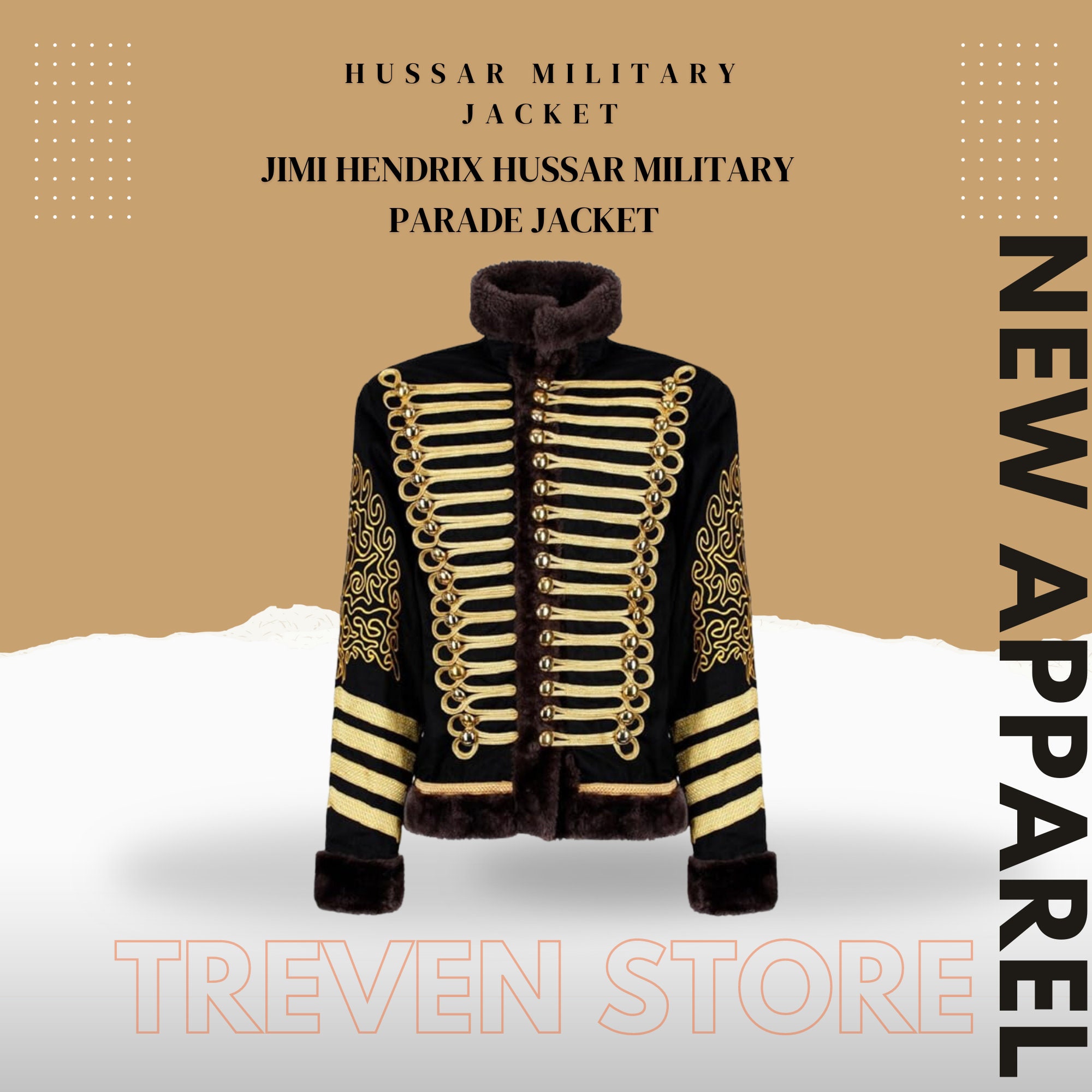 Black and Gold Jimi Hendrix Hussar Military Steampunk Parade Black and Gold Jimi Hendrix Hussar Military Steampunk Parade