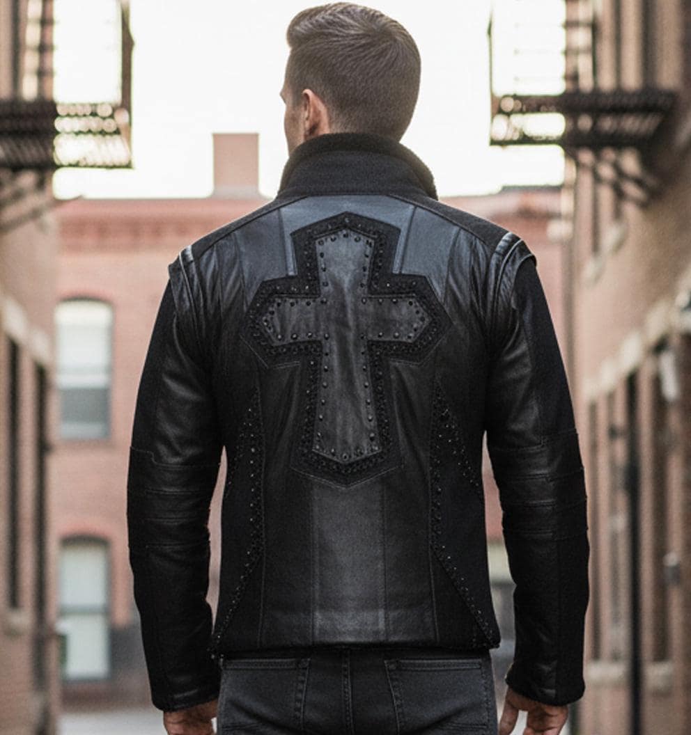 Convertible Leather Moto Jacket: Detachable Sleeves, Mens Biker