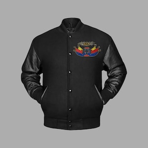 Masonic Scottish Rite 32 Degree Varsity Jacket | Custom Freemason Jacket with Embroidery | Premium Leather & Wool Masonic Jacket