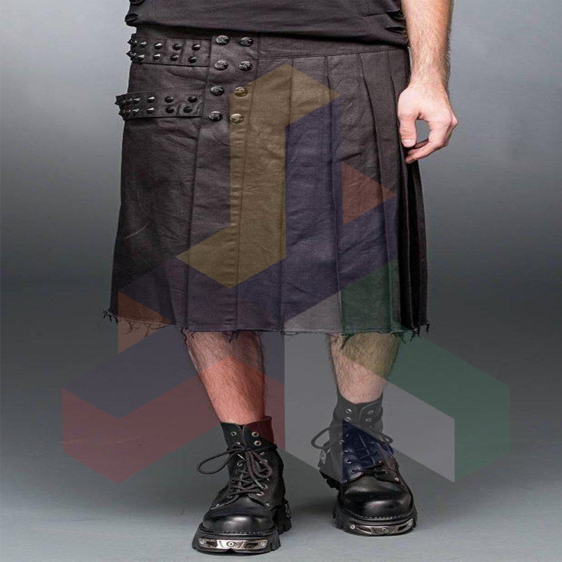 Black Fashion Gothic Kilt Gothic Kilt for Men Goth Kilt & - Etsy UK