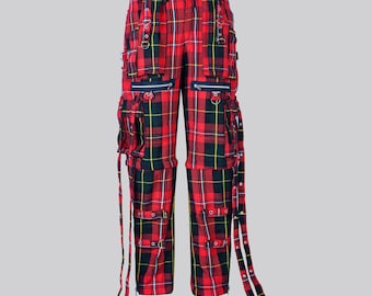 Clan Boyd Tartan Scottish Gothic Trouser X Strap Pant And Short For Men And Women- Gothic Trouser - 16oz Acrylic Tartan - Skotsk