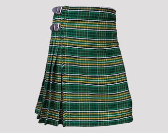 Fait à la main Irish Nation Tartan Kilt Un essentiel élégant pour les hommes de distinction