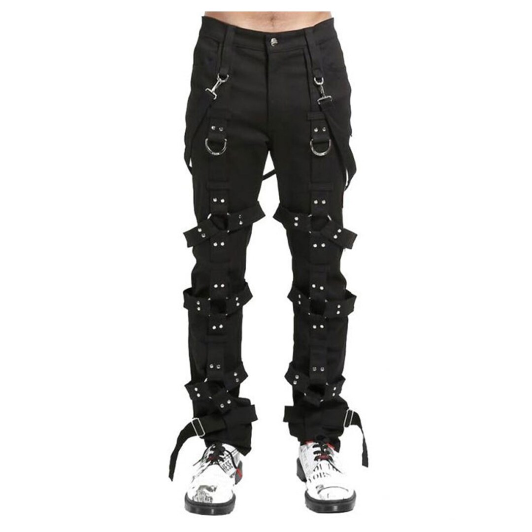 Gothic Men's Tripp HARNESS PANTS BLACK treven Store - Etsy