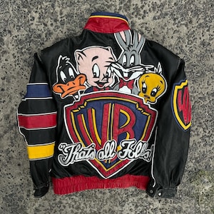Looney tune leather jacket - Etsy Portugal