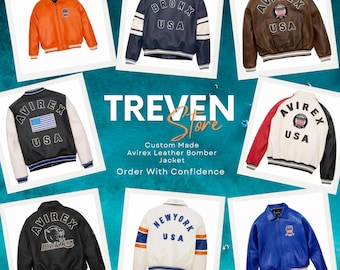 Chaqueta bomber de cuero Avirex para hombre: estilo vintage Avirex con diseños personalizados
