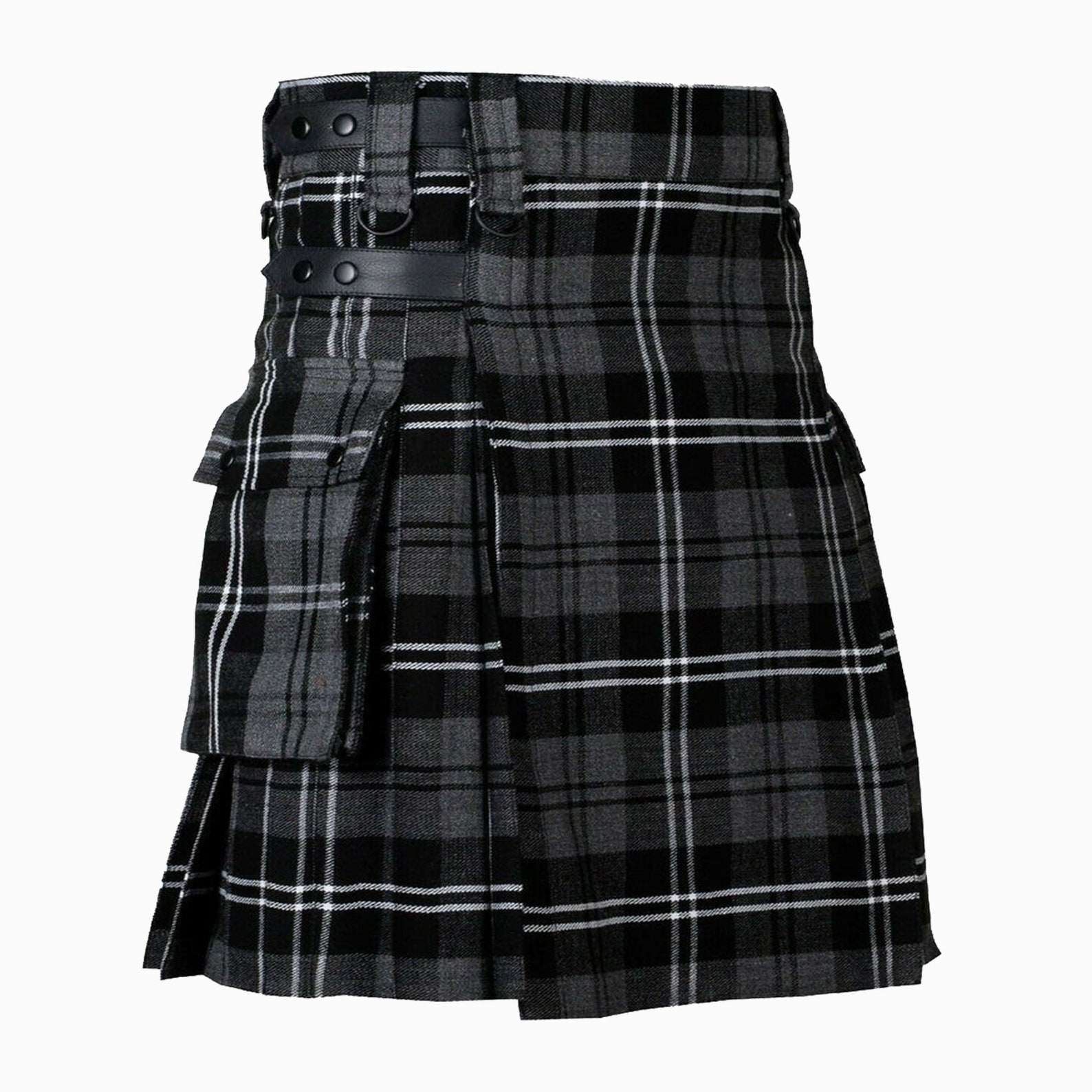 Grey Watch Modern Tartan Cargo Kilt Custom Made Tartan Kilt | Etsy