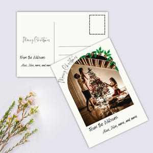 Cartão postal de Natal personalizado | Cartão de Natal Carregue sua própria foto | Cartão postal de Natal | Cartão postal de Natal | Cartão postal personalizado