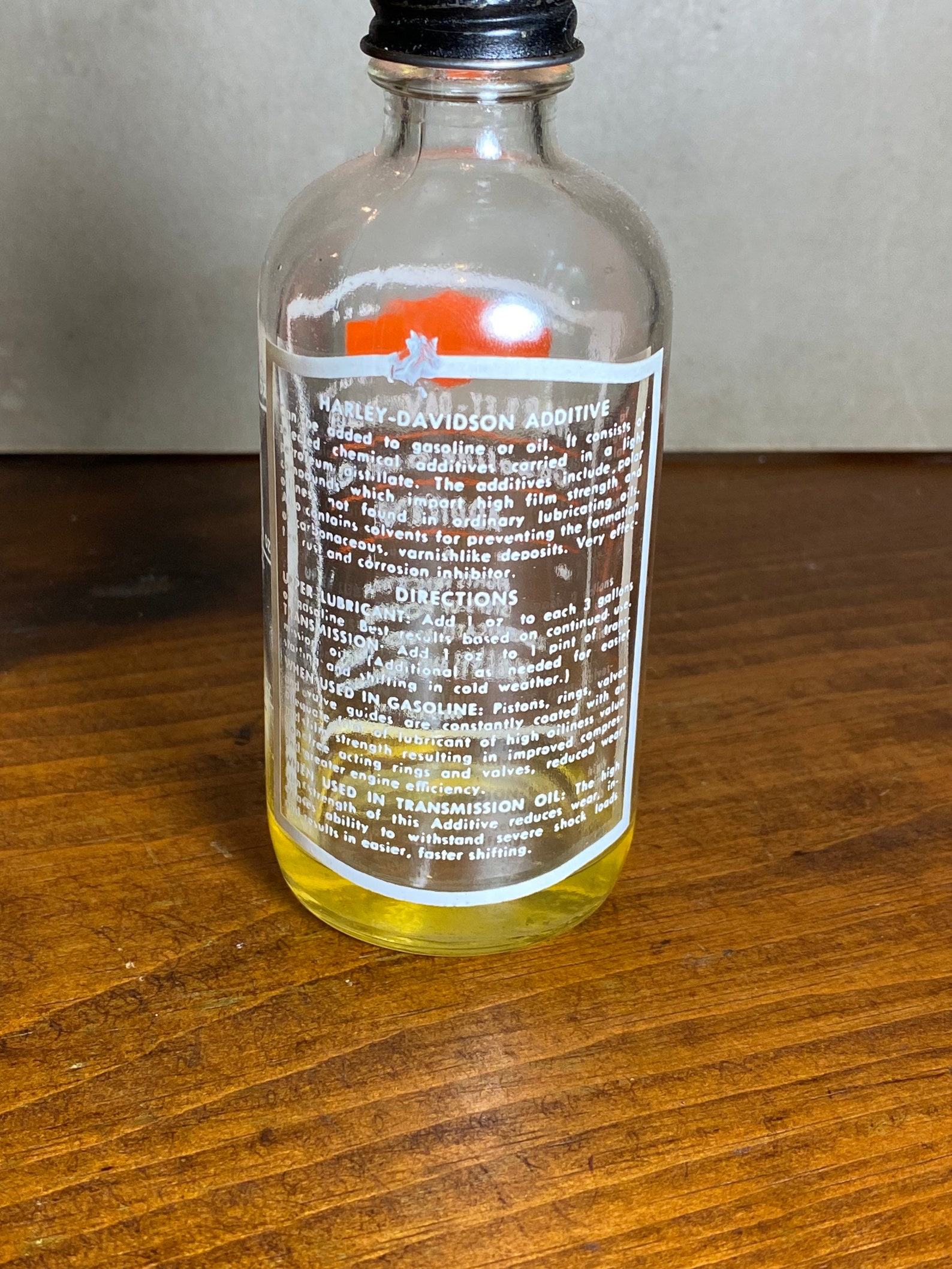 Glass Harley gas and oil additive bottle can Etsy