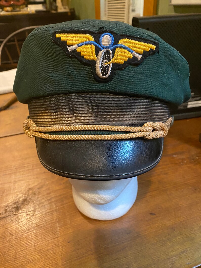 Vintage Motorcycle Captains Hat Etsy