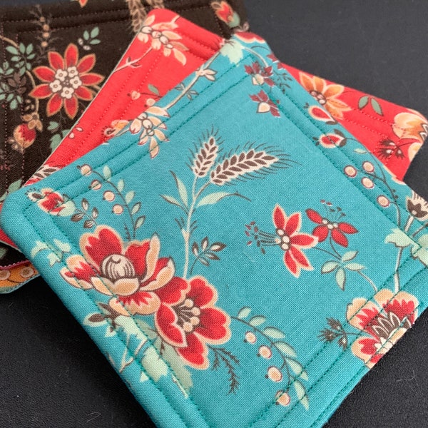 Handmade Fabric Coasters-Classic Floral