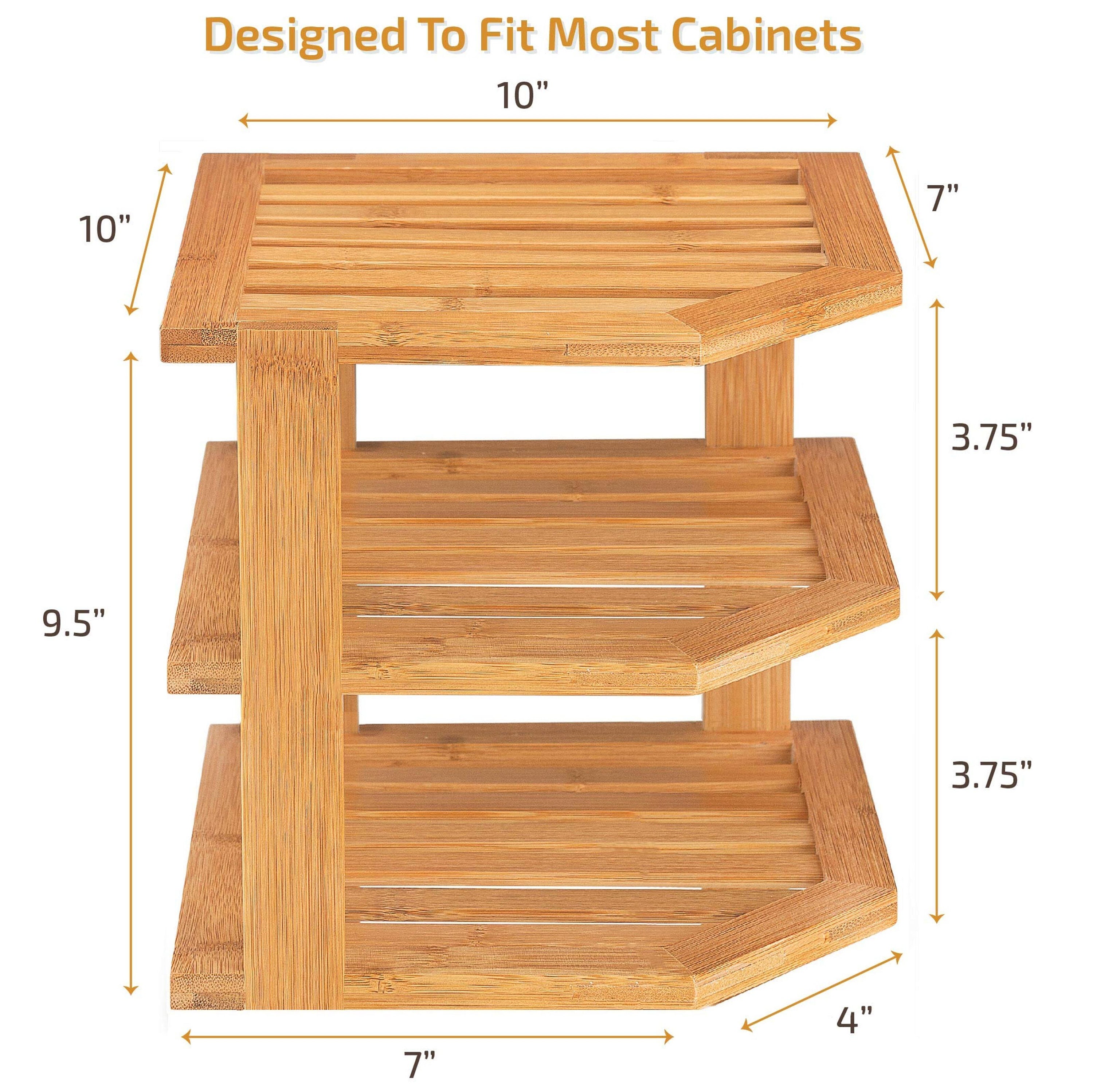 Bamboo Corner Shelf Storage Organizer Estante de esquina de | Etsy