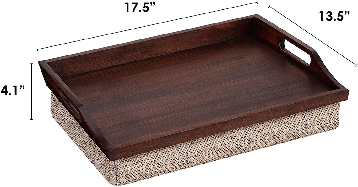 Home Lap Tray with Detachable Pillow Serving Tray Natural Etsy