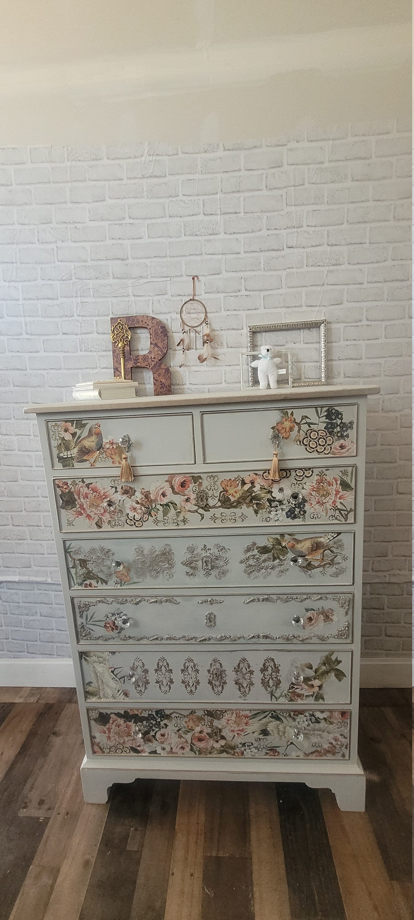 SOLD Custom Order Painted Furniture Tall Dresser White - Etsy