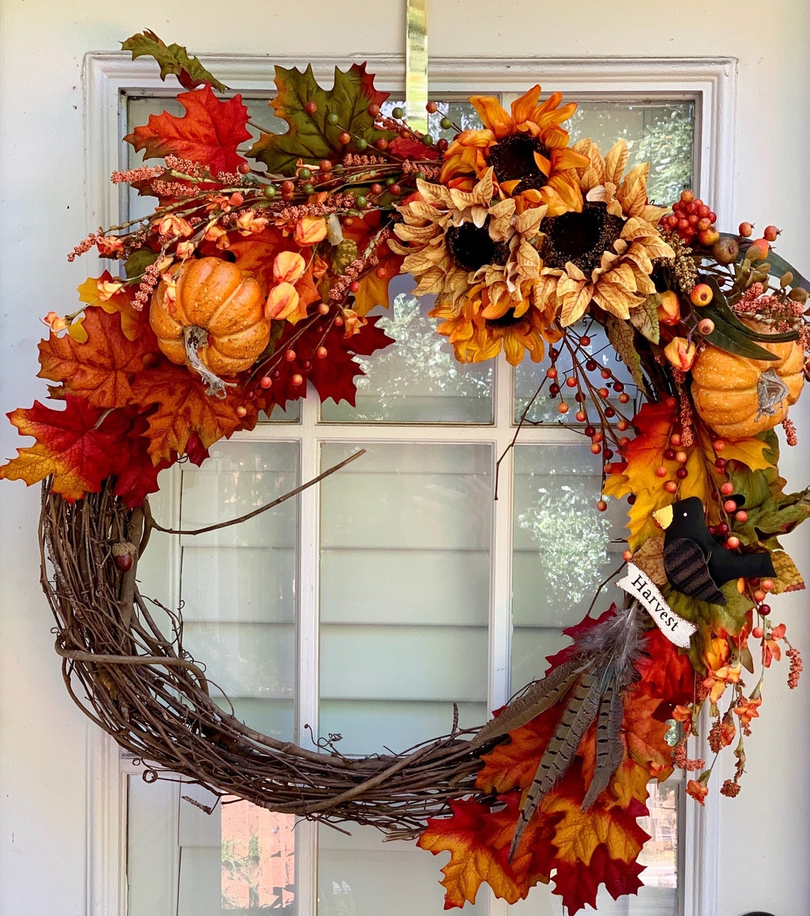 Fall Wreath Grapevine Wreath October Wreath Thanksgiving | Etsy