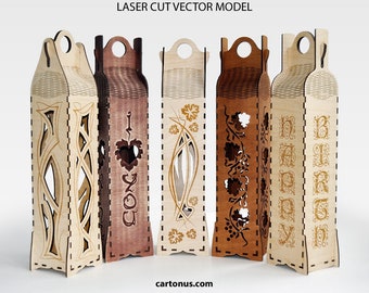 lasercut bottle holder .dxf .pdf .ai .cdr .eps VECTOR laser cutting cnc files,laser cutting model,vector files for cnc