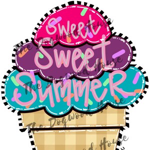 TEMPLATE: Ice Cream Doorhanger printable Template