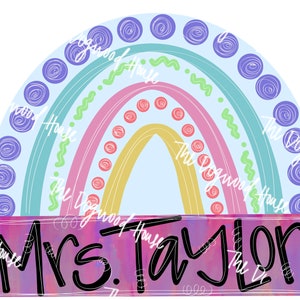 Template: Rainbow arch digital download printable template