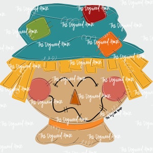 TEMPLATE: Scarecrow door hanger digital download