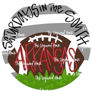 VORLAGE: “Saturday in the South” Arkansas Fußball – Türschild zum Ausdrucken