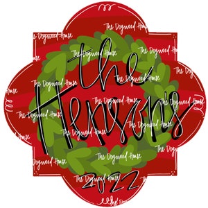 TEMPLATE : Christmas Wreath door hanger digital download