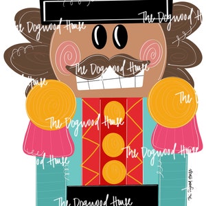 TEMPLATE: Christmas Nutcracker digital door hanger  printable